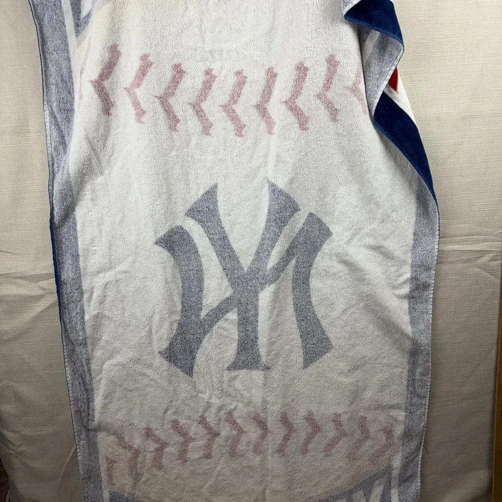 New York Yankees Beach Bath Towel‎ Blue MLB Baseball Cotton Biederlack One Size